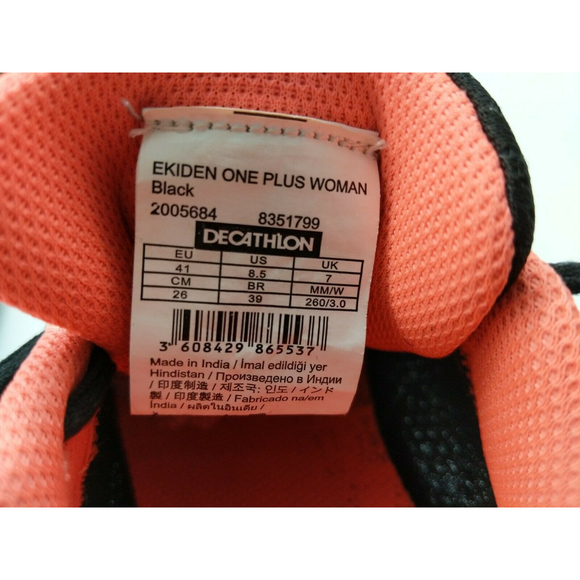 Women Running Shoes Kalenji Lightweight black and pink size 8.5 WM - Picture 9 of 10